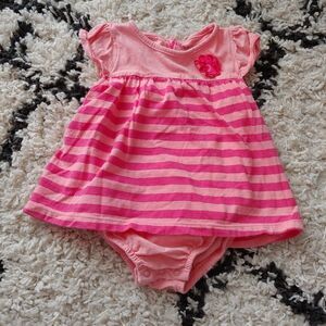 Carter's Pink Stripe Onesie 24 Month Girl